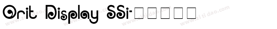Orit Display SSi字体转换